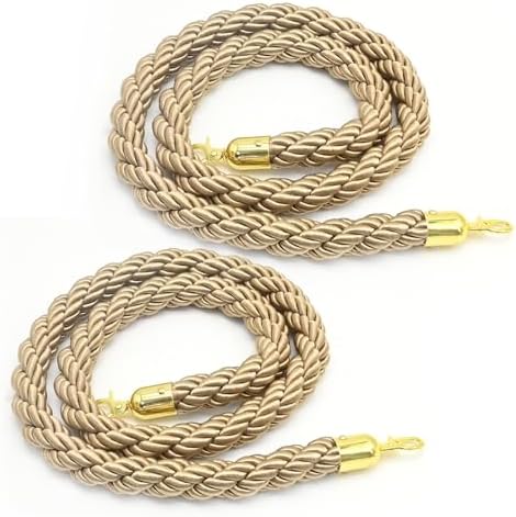 Amazon.com: Anxingo 2Pcs 5Ft Stanchion Rope with Snap Hooks, Crowd ...