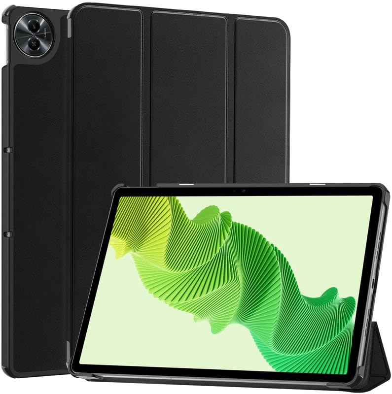 Robustrion Cover for Realme Pad 2 Cover Case 11.5 inch, Trifold Flip Back Case for Realme Pad 2 Tablet Cover - Black