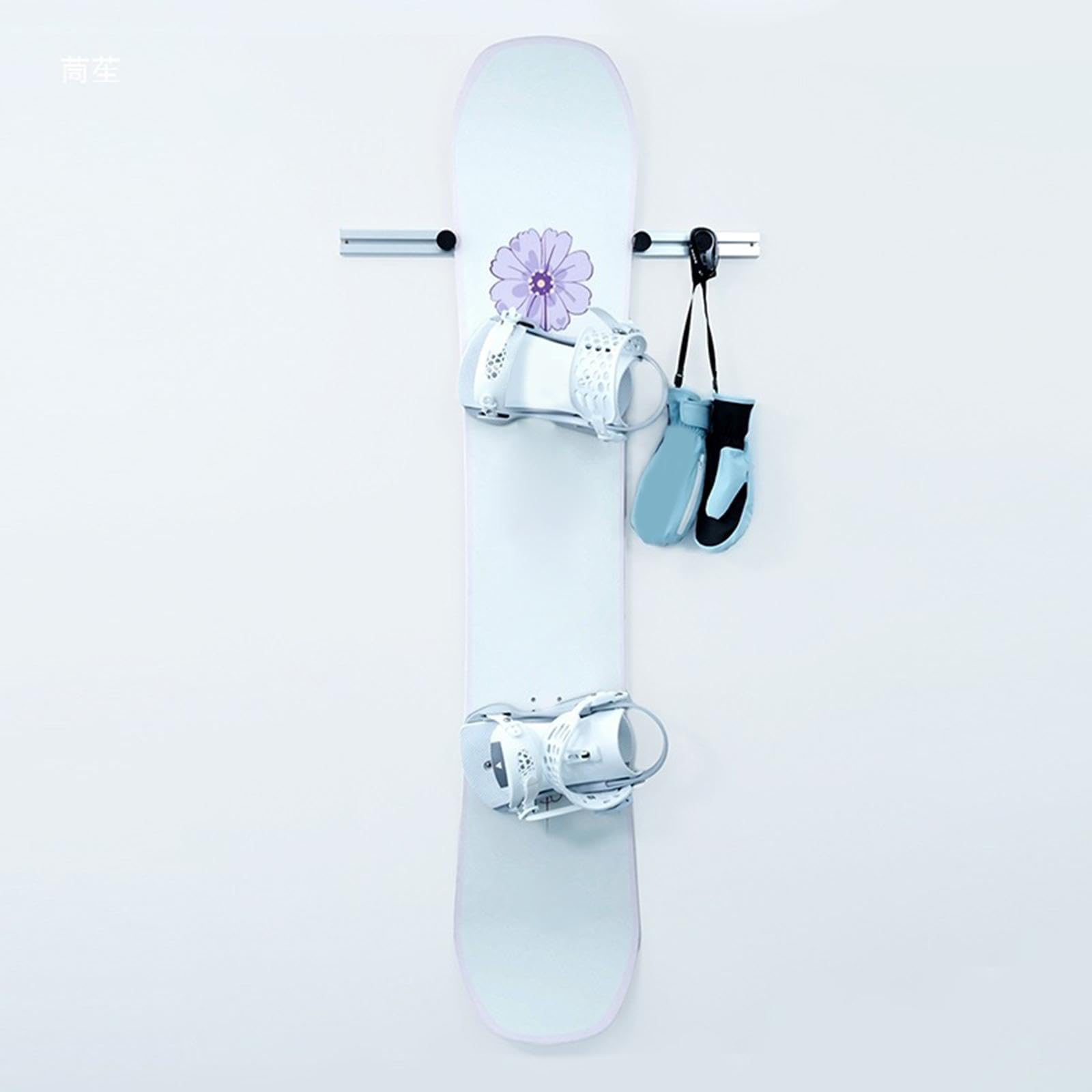 Skiwandregal, Vertikale Aufbewahrungsmöglichkeit für Skiausrüstung, Einfache Montage, Halterung für Und Surfbretter, Snowboardwandregal