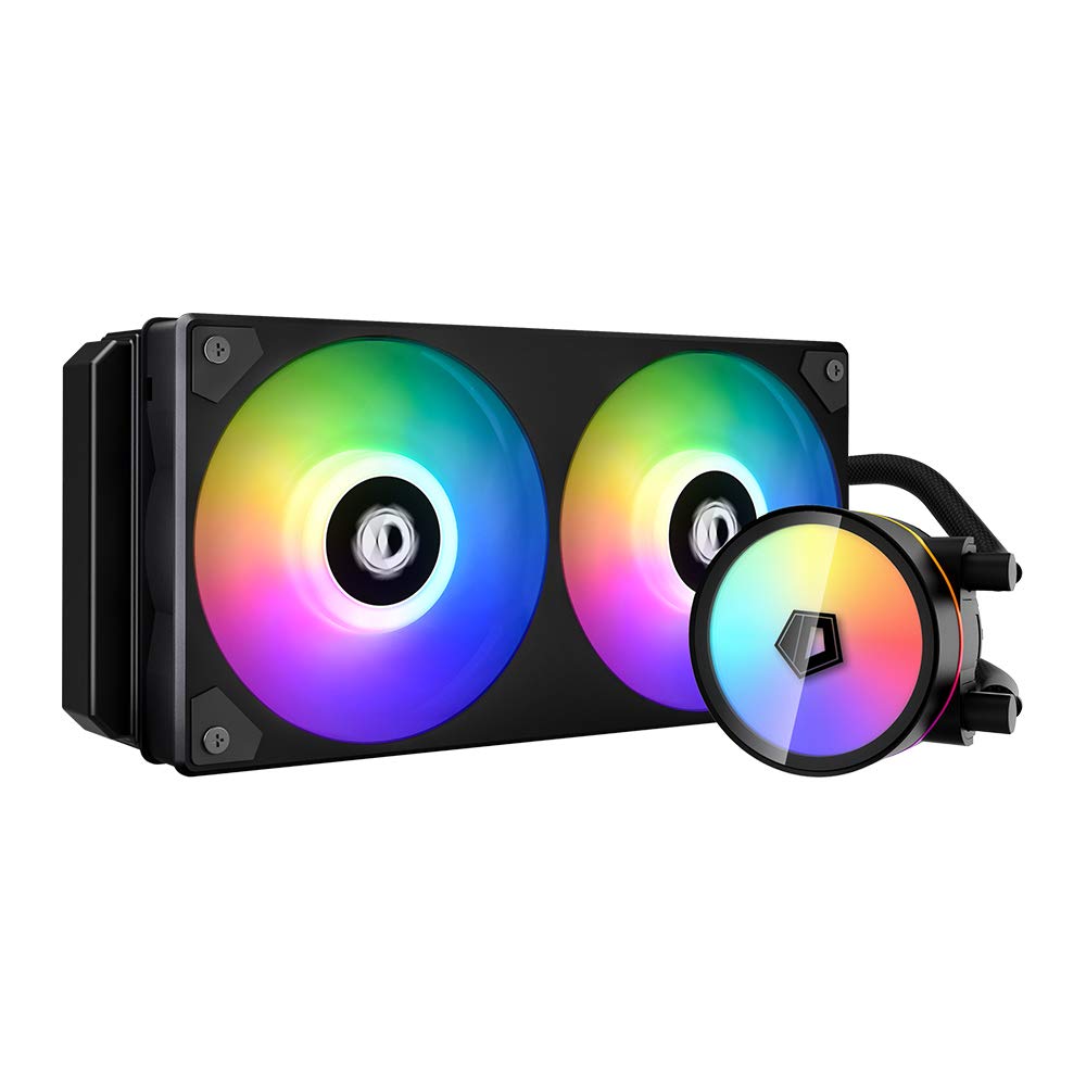 ID-COOLING ICEFLOW 240 ARGB CPU Water Cooler 5V 3-PIN Connector 2-in-1 240mm Addressable RGB Fan 240mm CPU Liquid Cooler, Cable Management AIO Cooler, Intel 115X/2066, AMD AM4/AM5