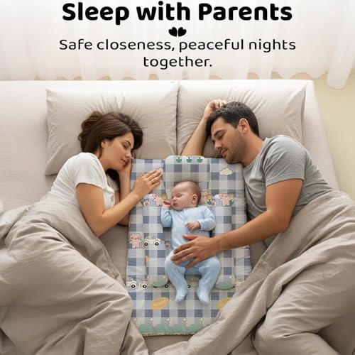 Image of StarAndDaisy Baby Mosquito Net with Mattress and Sleeping Bag, Foldable Mosquito Net Bed with Breathable Mesh, Portable Baby Bedding Set for Newborn