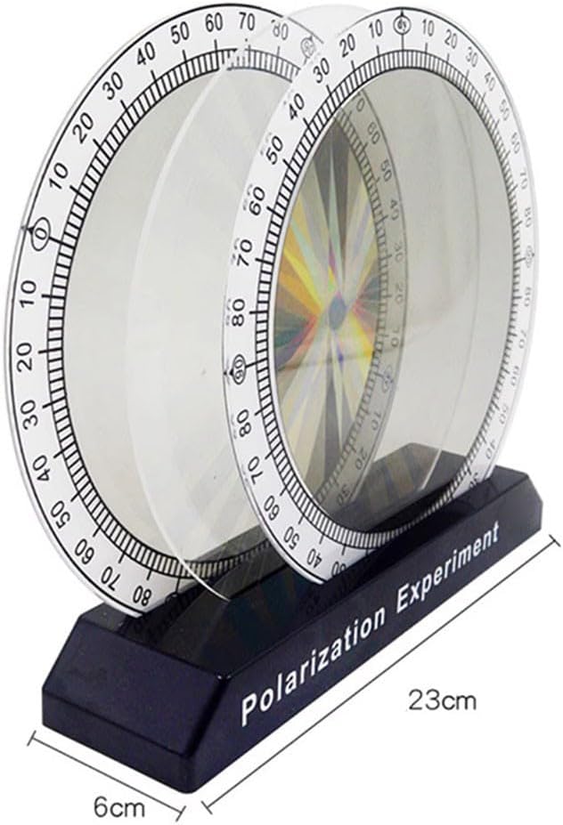 Student Optical Experiment Kit Light Polarization and Color Demonstrator (Black white)