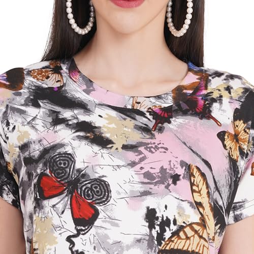 Image of Women's Pure Cotton Top & Pyjama Set - Printed Nightwear and Loungewear, Comfortable Night Suit for Sleep and Relaxation