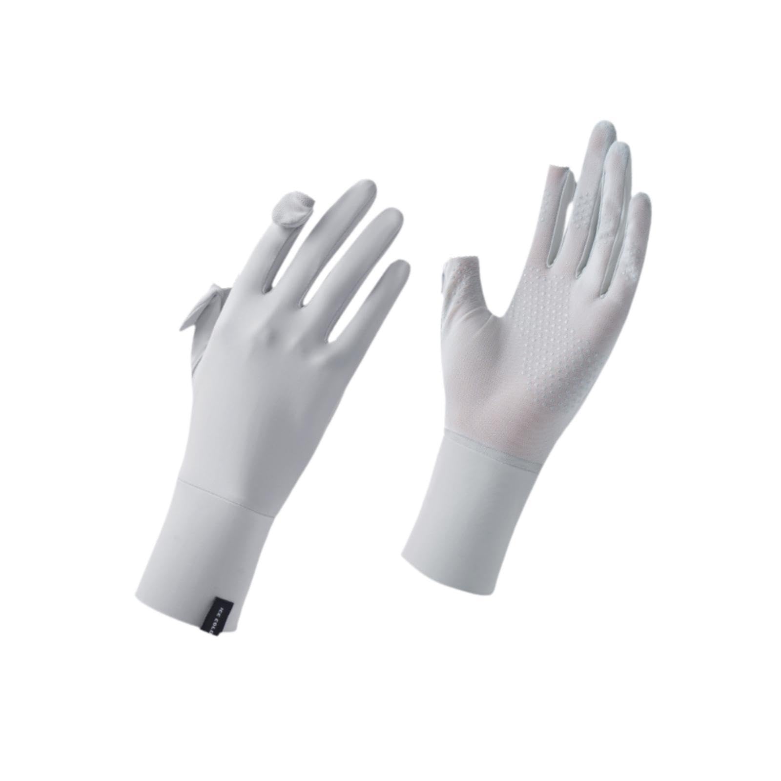 NIVAA Sun Protection Gloves for Women Sunblock Gloves for Gardening Riding Outdoor Light Gray-image-9