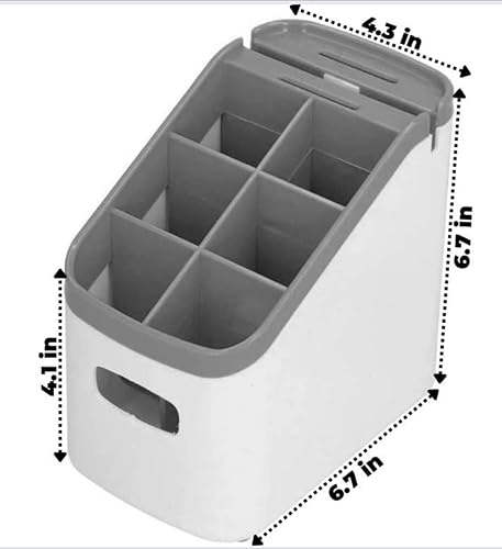 Miniatura 2 de Escurridor de cubiertos (gris), organizador de soporte para cubiertos, afilador de cuchillos