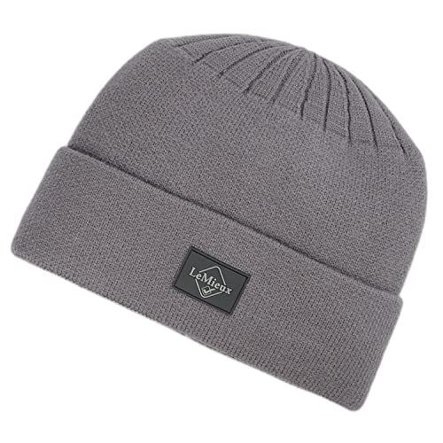 Bonnet gris LeMieux pour homme - Bonnet d'hiver chaud en taille unique
