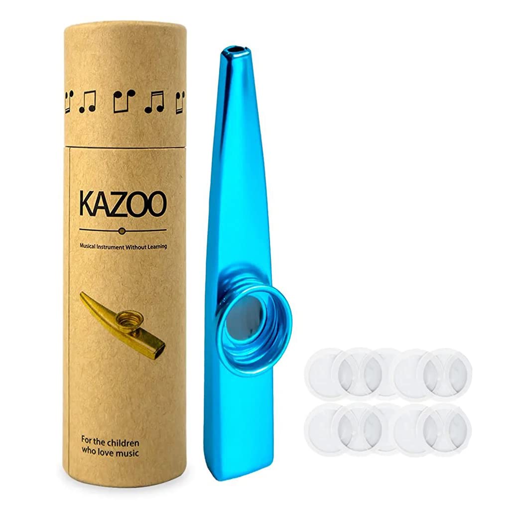 HASTHIP® Kazoo Musical Instrument with 10 Pcs Kazoo Flute Diaphragms