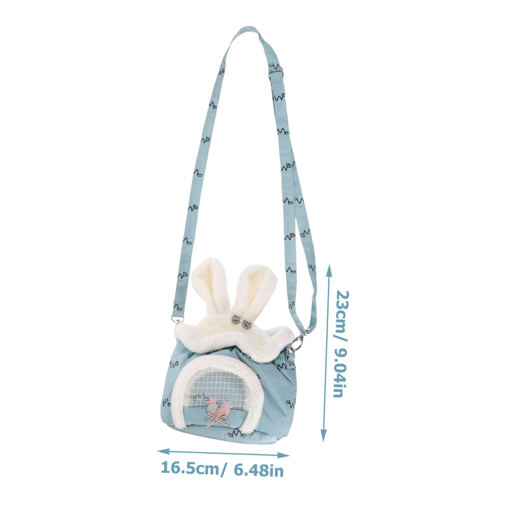 Happyyami Breathable Hamster Carrier Bag Portable Travel Pouch for Animals Lightweight and and Secure Design for Hamster Squirrel and Hedgehog