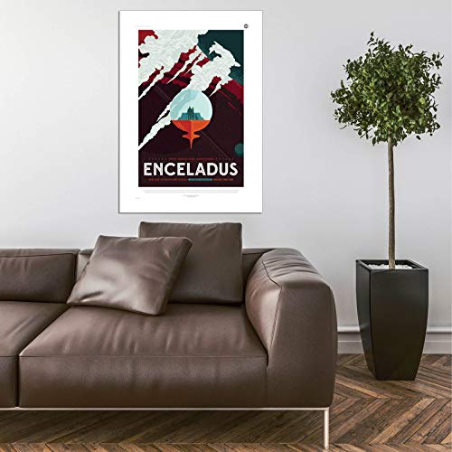 Impression d'art encadrée Enceladus NASA Space Tourism Spiffing Prints Extra Large - 5