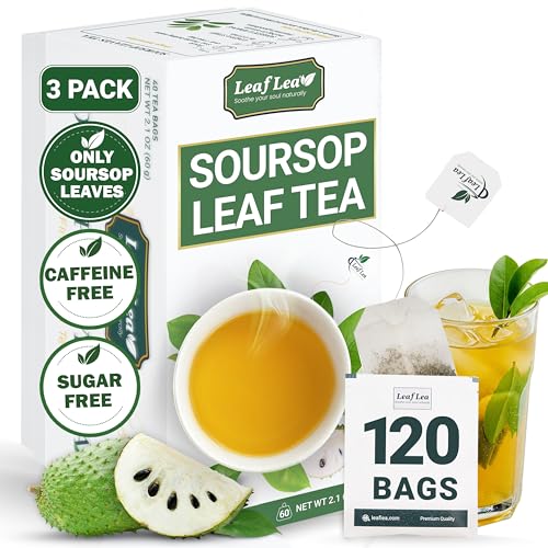 Image of LeafLea 120 Soursop Tea Bags, from 100% Natural Soursop Graviola Leaves