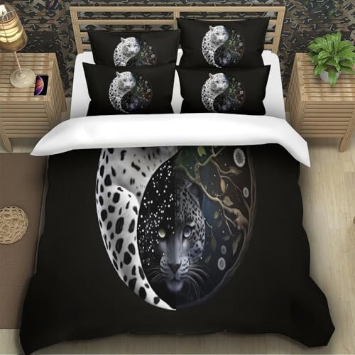 Housse de couette 3D super douce parure de lit microfibre légère 260x220
