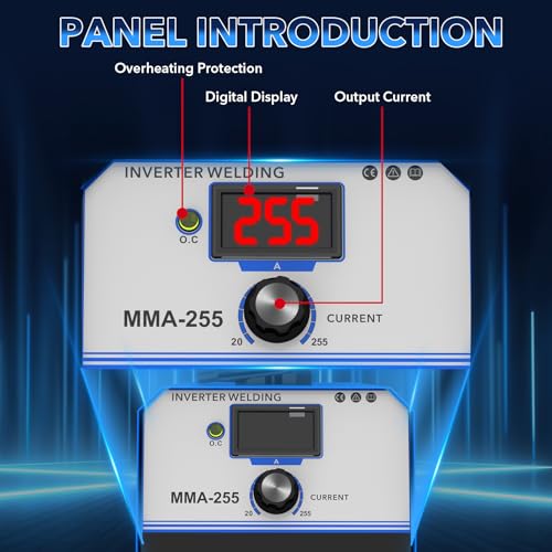 Image of TRQWH MMA255A Mini Welding Machine 200A 110V Stick Welder ARC Welder Machine IGBT Inverter MMA Welder Portable Welding Machine Hot Start for Beginners and Professionals