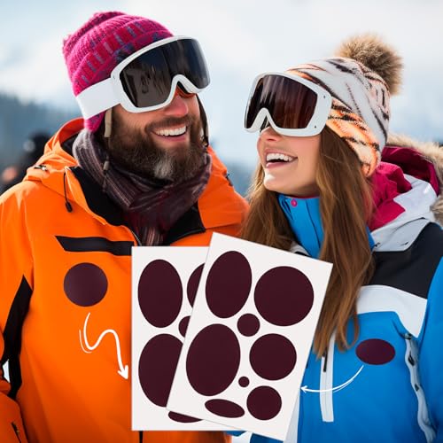 SmallCat 16 peças de adesivos de reparo de jaqueta vermelha escura, adesivos de nylon autoadesivos,