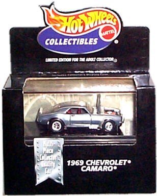 Hot WheelsCollectibles - Limited Edition Cool Collectibles - 1969 Chevrolet Camaro (SS) - Chrome Body Color - Mounted in Collector's Display Case