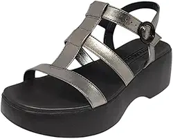 Sandália Feminina Plataforma Média Conforto Clássica Moleca