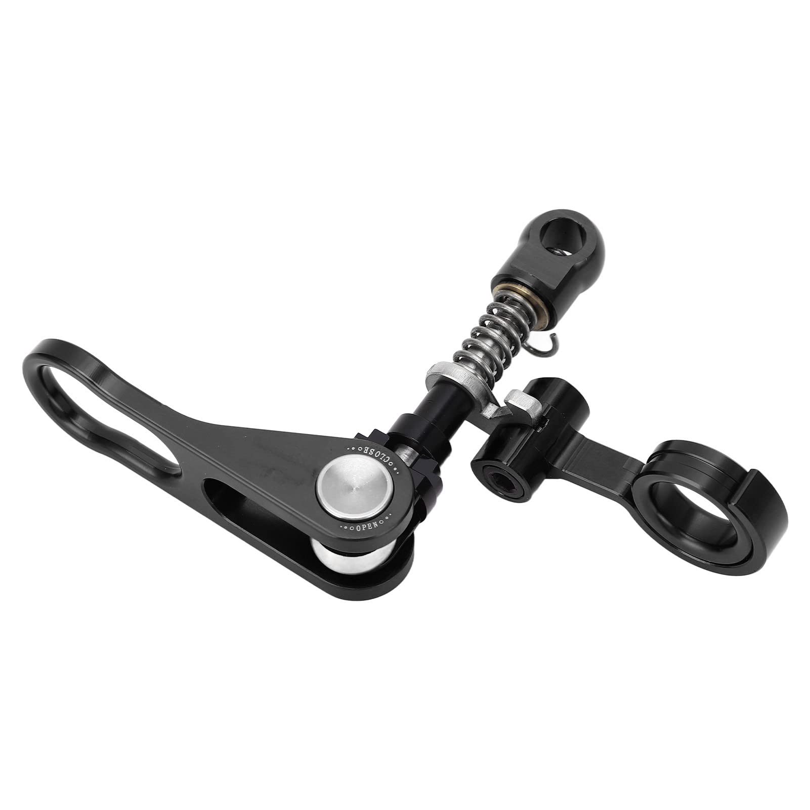 Poignée de Serrage de Tige de Selle de Vélo, Clip de Cadre Arrière, Alliage d'Aluminium Usiné CNC, Léger, Durable et Résistant, pour Vélo Pliant (Noire)
