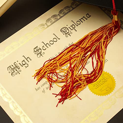 Zonon 240 Pcs Gold Seal Stickers Embossed Graduation Cap Diploma Gold Envelope Seals Certificate Class Of 2023 Gold Foil Seals Stickers Self Adhesive Seal Stickers For Graduation Envelopes, 2 Inches #TOP6