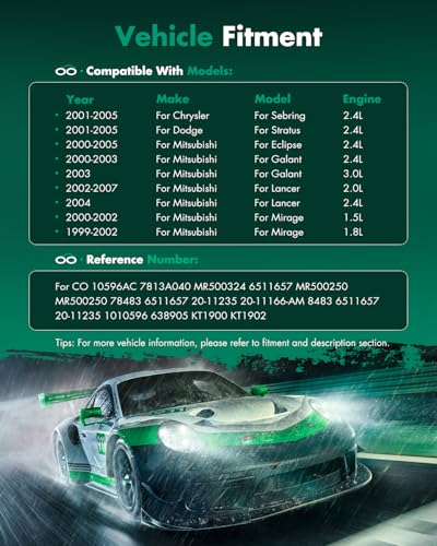 Image of SCITOO AC Compressor for Mitsubishi for Eclipse 2.4L 2000-2005 | Fast Cooling, Ultra Low Noise (≤72 dB)Air Conditioner Compressor with Clutch, Easy Installation, 7813A040 MR500324 6511657