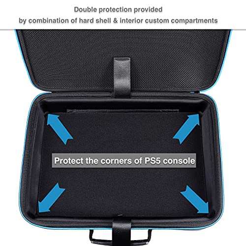 image for Zadii Hard Shell Carrying Case Compatible with PS5, Protective Travel 