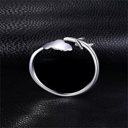 Bague ouverte réglable cadeau idéal en argent 925 empilable pour elle - 5