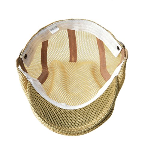 Image of VOBOOM Men Breathable Mesh Summer Hat Adjustable Newsboy Beret Ivy Cabbie Flat Cap