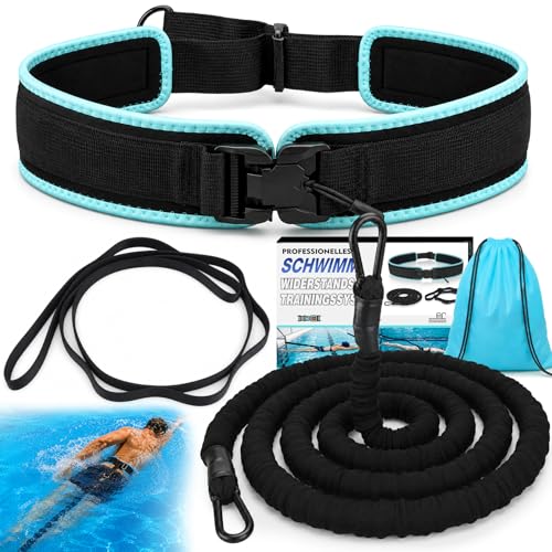 2026 Premium Schwimmgurt für Pool 4-10 M Magnetische Schwimmgürtel Erwachsene für Pool Einstellbare Schwimmgürtel mit Elastischen Gummibändere Schwimmhilfe Geeignet für Schwimmtraining