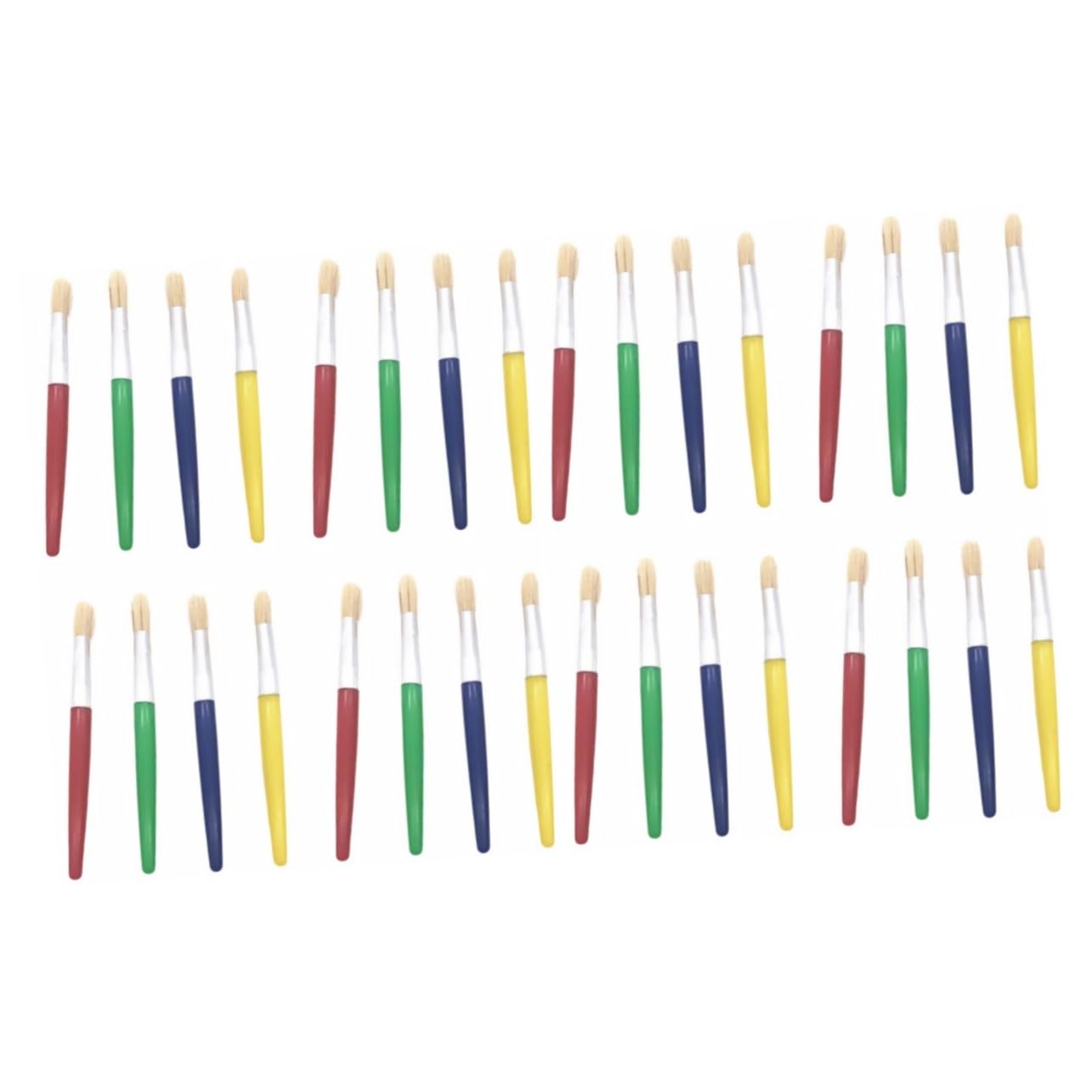 32 Piezas los niños pintan Pincel de Barniz Pinceles para Pintar al óleo Boar Bristle Brush Pinceles para niños Herramienta de Dibujo para Brocha Cabello Corto el Pincel