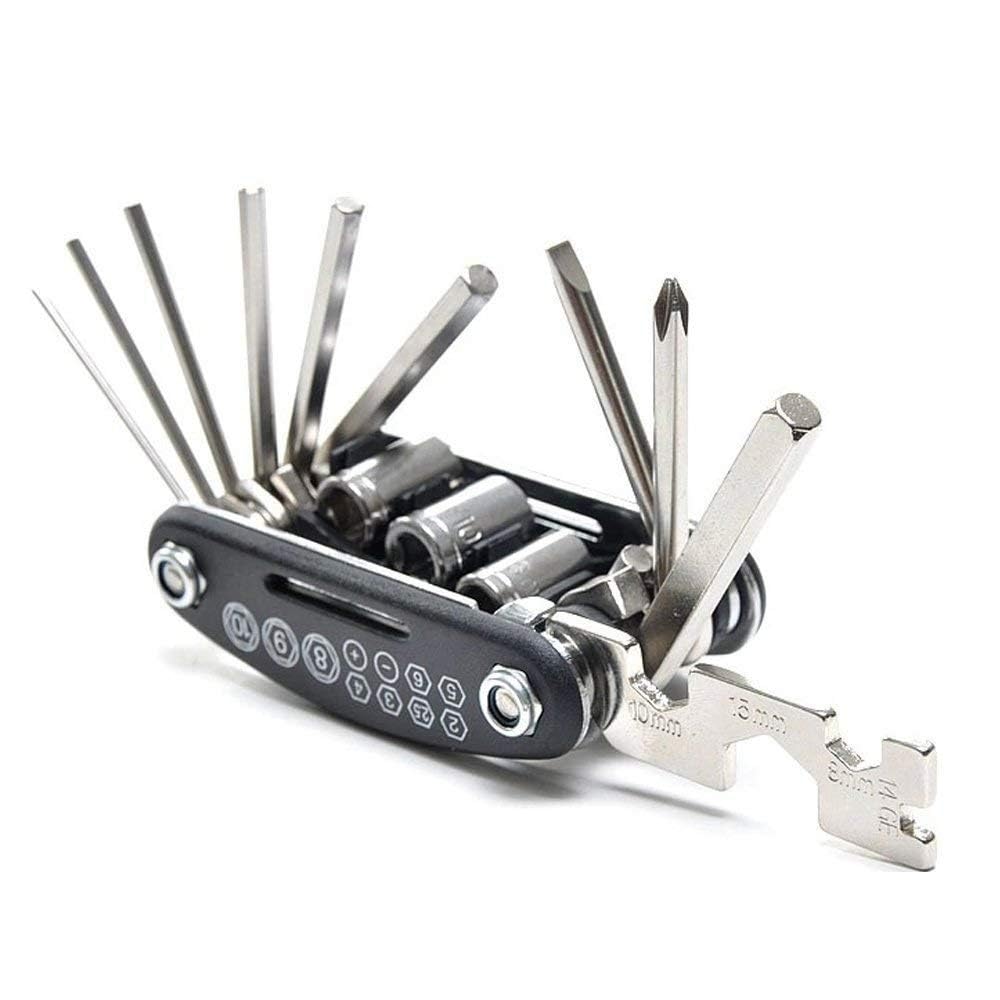 16 in 1 Bicycle Repair Tool Kit for Cycle & MTB Bike | Portable Multi Function Cycling Accessories with Allen Key Set, Hex Wrench, Socket Spanner & Screwdriver Tool Kit-picture-31