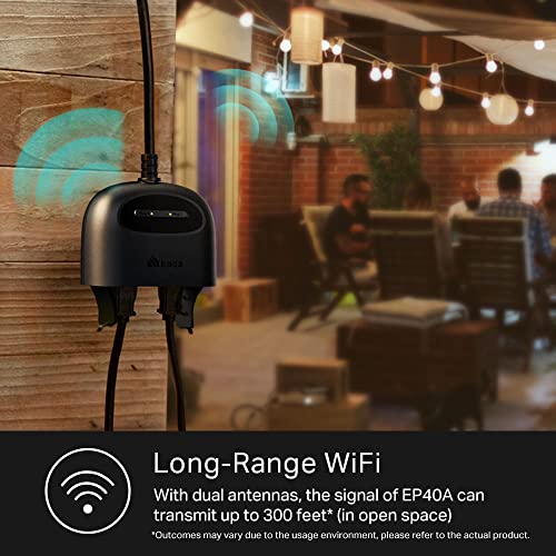 Kasa Apple HomeKit Outdoor Smart Plug, EP40A, 2 Sockets, No Hub Required photo 9