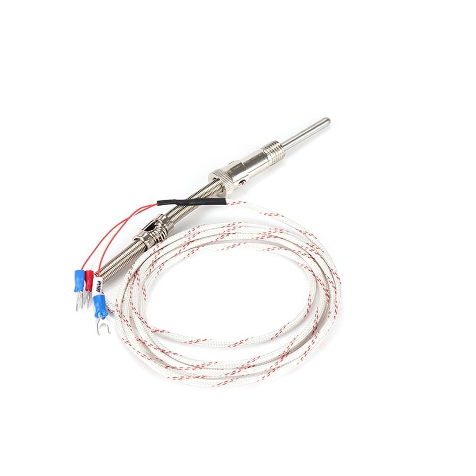 Resorte de compresión WZPT-01 en sensor PT100 M12 con cable robusto de 3M 5