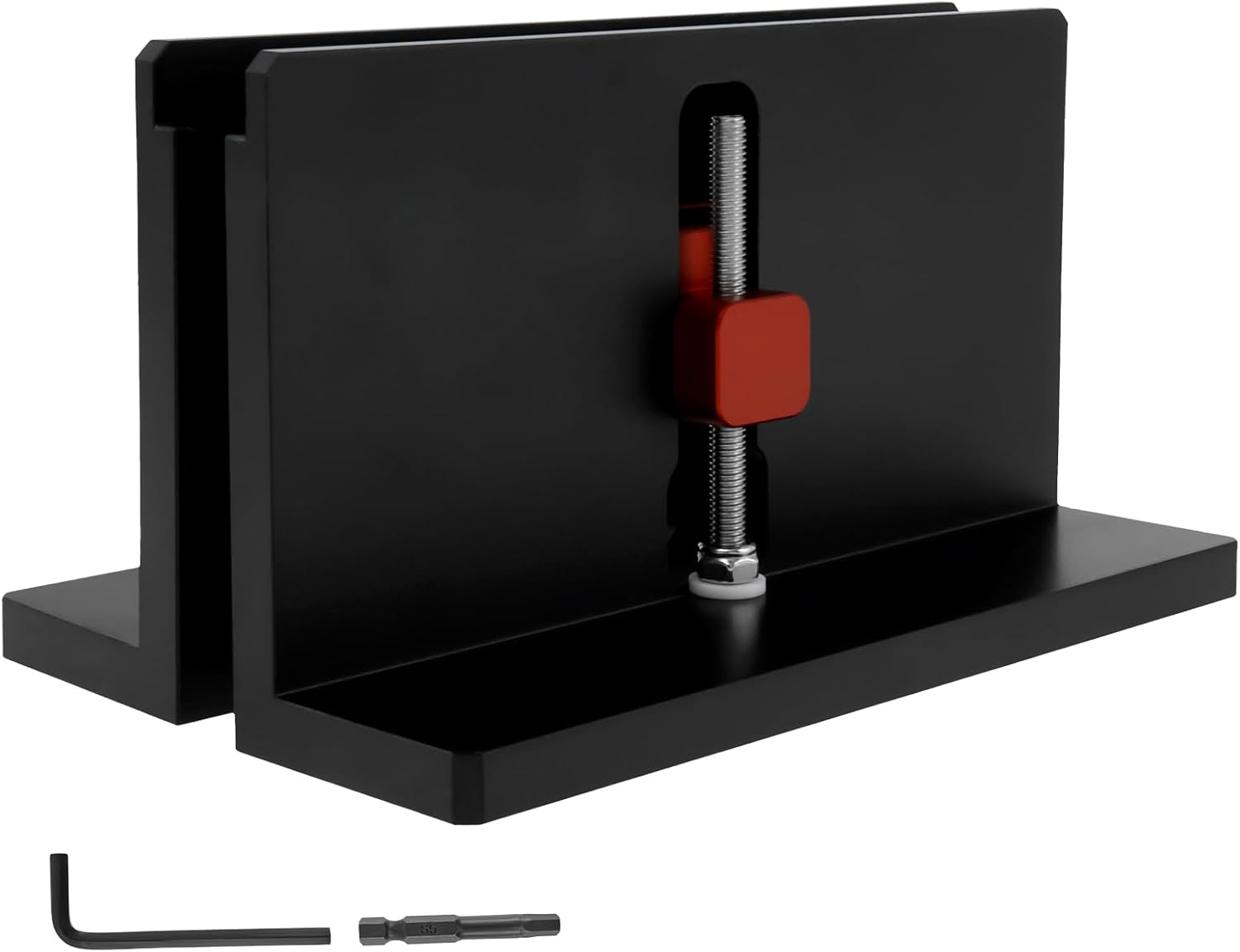 US 2Pcs Right Angle Spline Jig CNC Aluminum Alloy Corner Dovetail Jig Sturdy Right Angle Spline Clip Right Angle Spline Fixture Tool for 5-42mm Thick Frame(black)