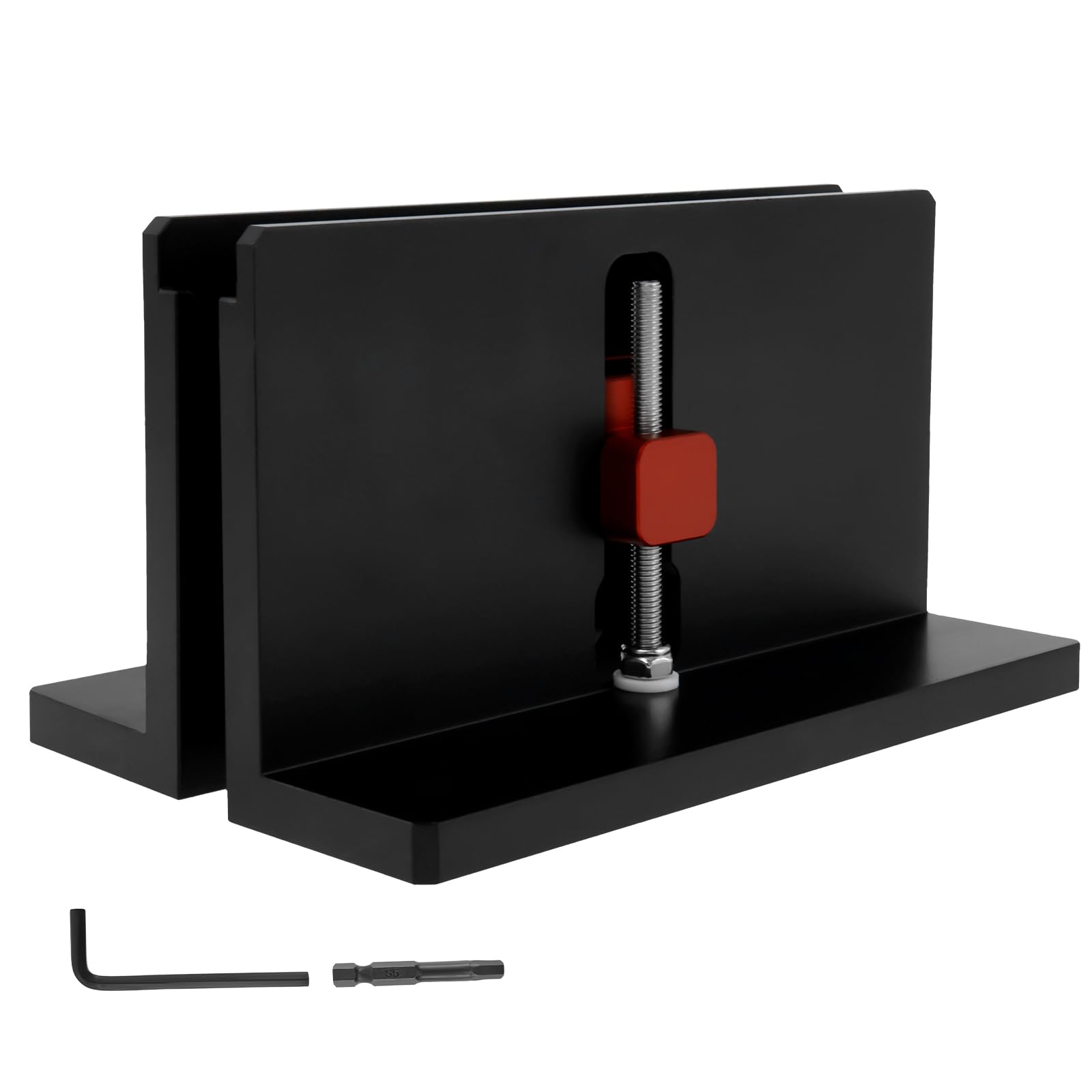 2pcs rechter Winkel Spline Jig CNC Aluminiumlegierung Eckbackschwanz-Jig Right Winkel Spline Clip Right Winkel Spline Fixture Tool für 5-42 mm dicke Rahmen(schwarz)