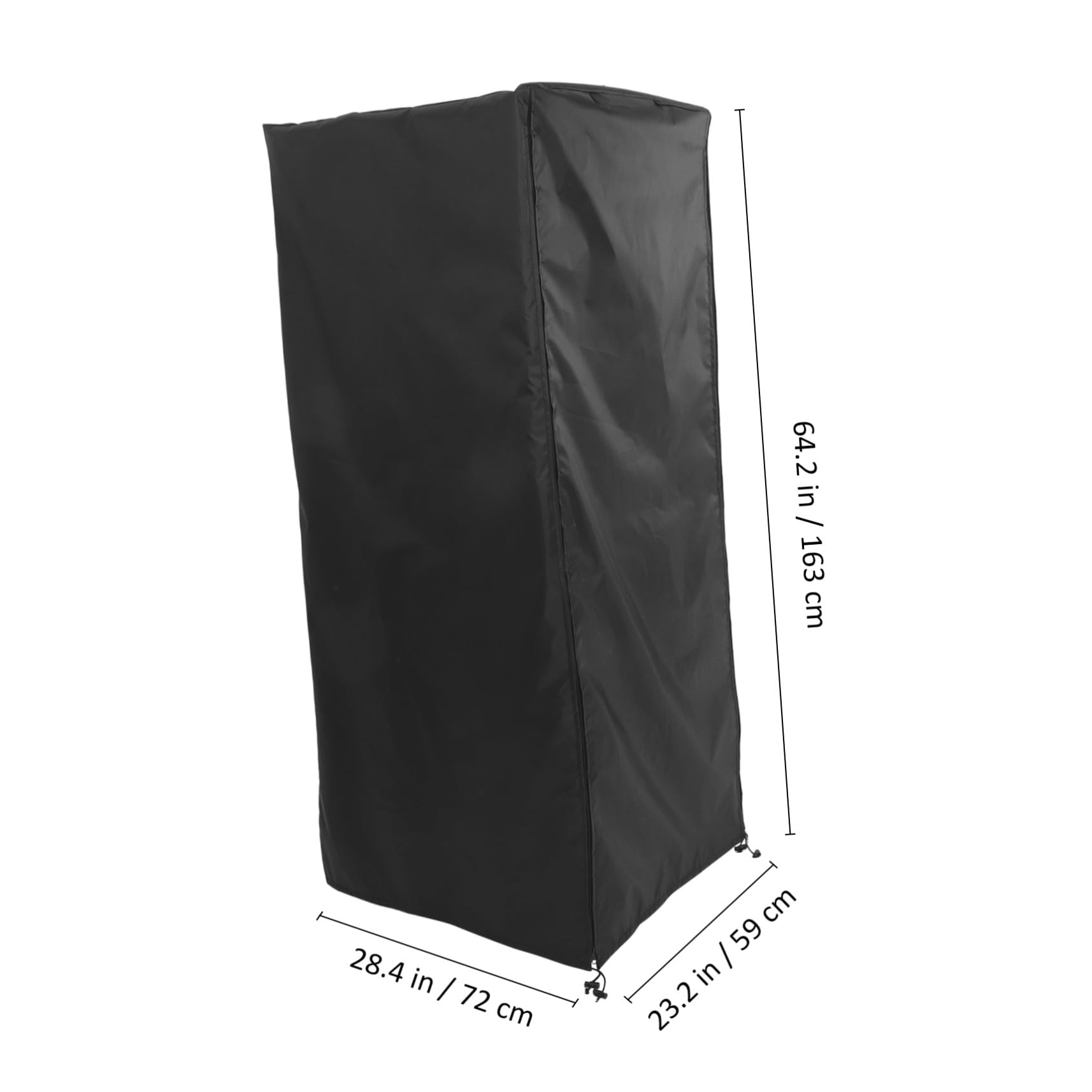 Copertura per Carrello Portateglie in Tessuto Oxford Nero Protezione Resistente e Pieghevole per Forni da Panetteria Facile da Installare con Chiusura Zip per Uso in Cucina e