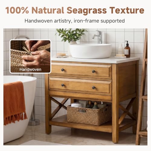 Image of StorageWorks Large Wicker Baskets for Storage, Woven Baskets for Storage