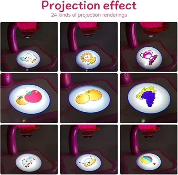 Image of Drawing Projector Table for Kids 5+ | 3 PCs Different Patterns Art Disk Lights with Sketch Colors Project Table for Boys and Girls Birthday Gifts for Children Educational & Learning Items