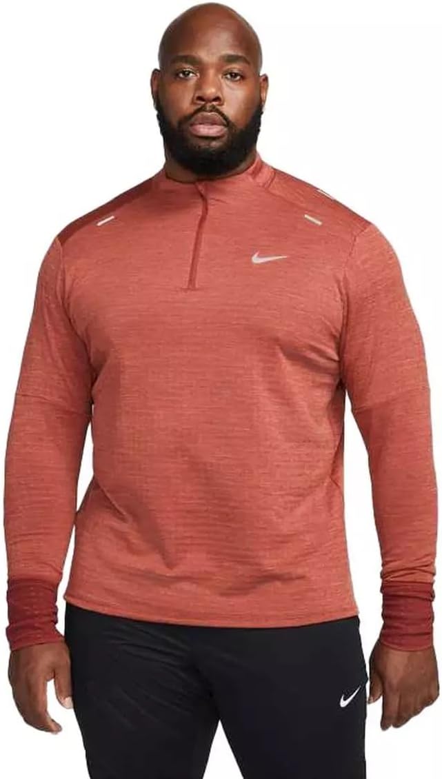 Nike Therma-Fit Repel Element 1/4 Zip Running Shirt (DD5662-670, Redstone, Men's Size Large) (US, Alpha, Large, Regular, Regular, Redstone)