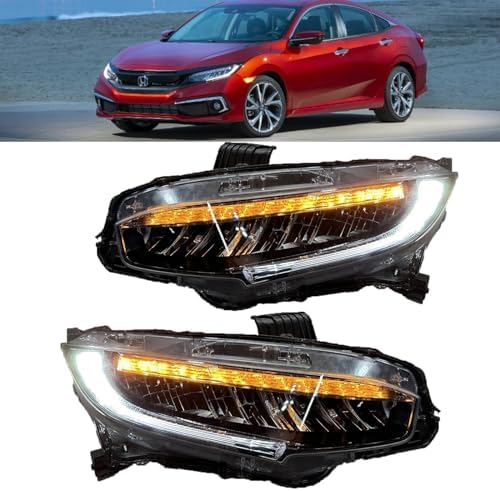 Fit For 2016-2021 Honda Civic Halogen Headlight Right Passenger Side W/O Bulbs - Foto 2