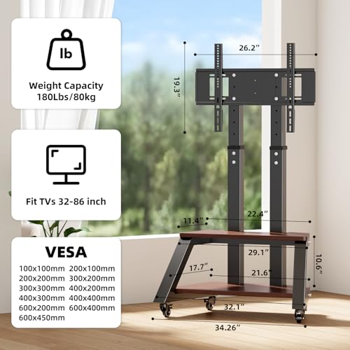 Soporte móvil con ruedas para TV 32-86 pulgadas miniatura 6