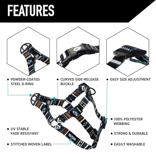 Wolfgang Heavy Duty Adjustable Dog Harness, Pull-Tested to Over 800 lbs for Walking & Training, NewMoon Print, Small by Wolfgang Man & Beast - Image 3