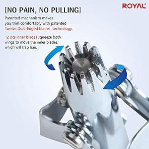 ROYAL Birdie Manual Nose Hair Trimmer for Men, Made in Korea Battery Free Painless Water Resistant Nose Trimmer with 12 Dual Blades, Patented ET-4 Series — photo 3 of 6