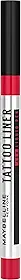 Maybelline NY Tattoo Liner, Caneta Delineadora Ponta Flexível Alta Precisão Longa Duração 48H À Prova D'água Não Borra Acabamento Fosco Profissional Preto, 1g
