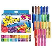 Mr. Sketch Scented Markers, Chisel Tip Marker, Assorted Colors, 22 Count