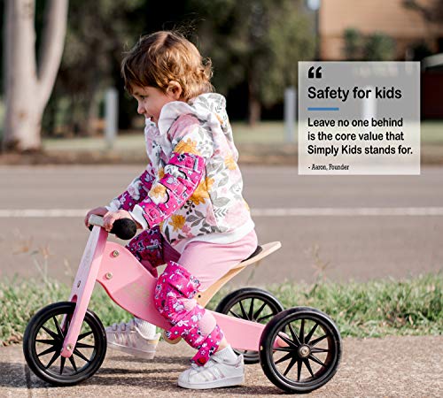 Simply Kids Innovative Soft Knee and Elbow Pads with Bike Gloves I Toddler Protective Gear Set w/Mesh Bag, CSPC Certified I Bike, Roller-Skating, Skateboard Knee Pads for Kids Child Boys Girls
