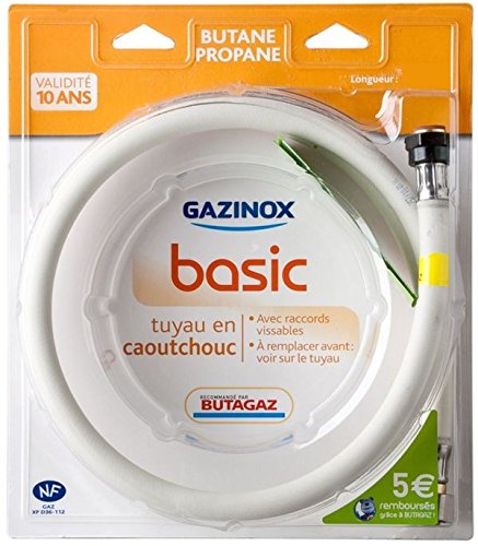 Tuyau caoutchouc butane propane 2m flexible gaz bouteille raccordement cuisine maison