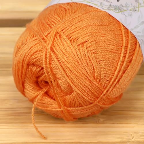 Image of JubileeYarn Baby Soft Bamboo Cotton Yarn - 50g /Skein - Fresh Nectarine - 4 Skeins