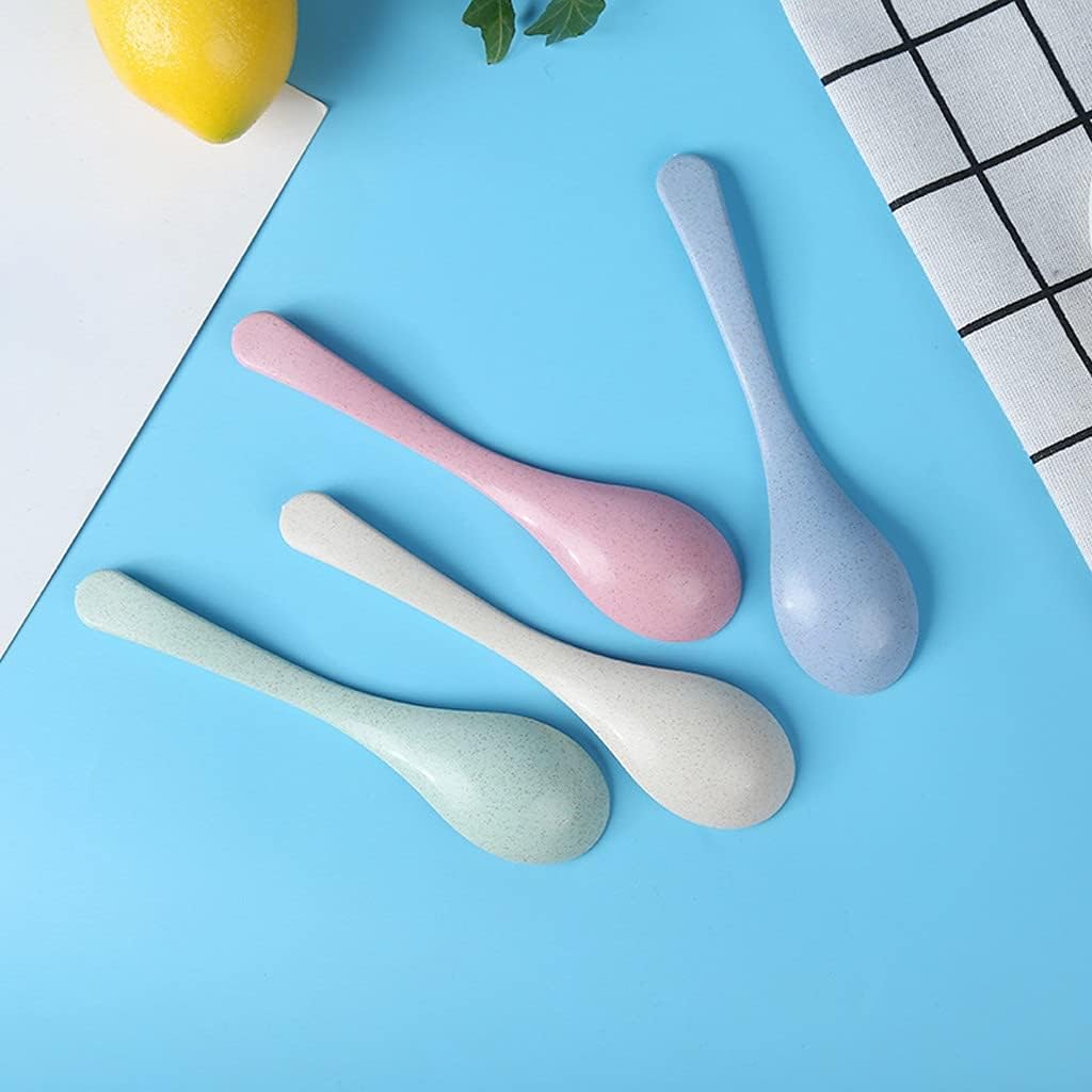 Spoons,soup spoons,Spoons for Cooking Kitchen Coffee Stirring Spoon PP Material Spoon Friend Gift Spoon Spoon Cake Dessert Spoon Dinner Spoon Teaspoons, 4 Pieces, Blue