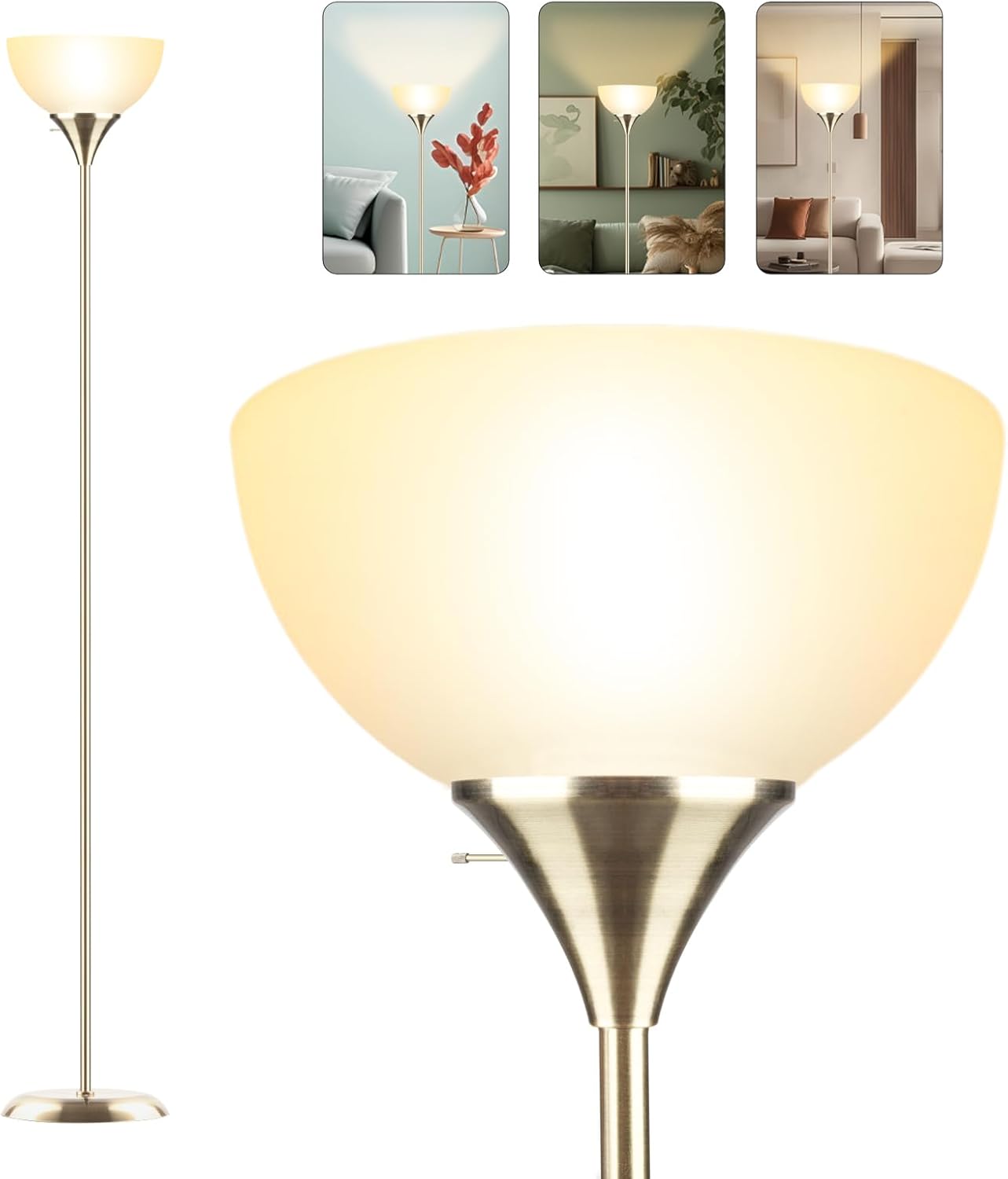 Standing Lamp, Floor Lamp, Dimmable Floor Lamps for Living Room Bedroom Study Office Kid’s Room (Red)
