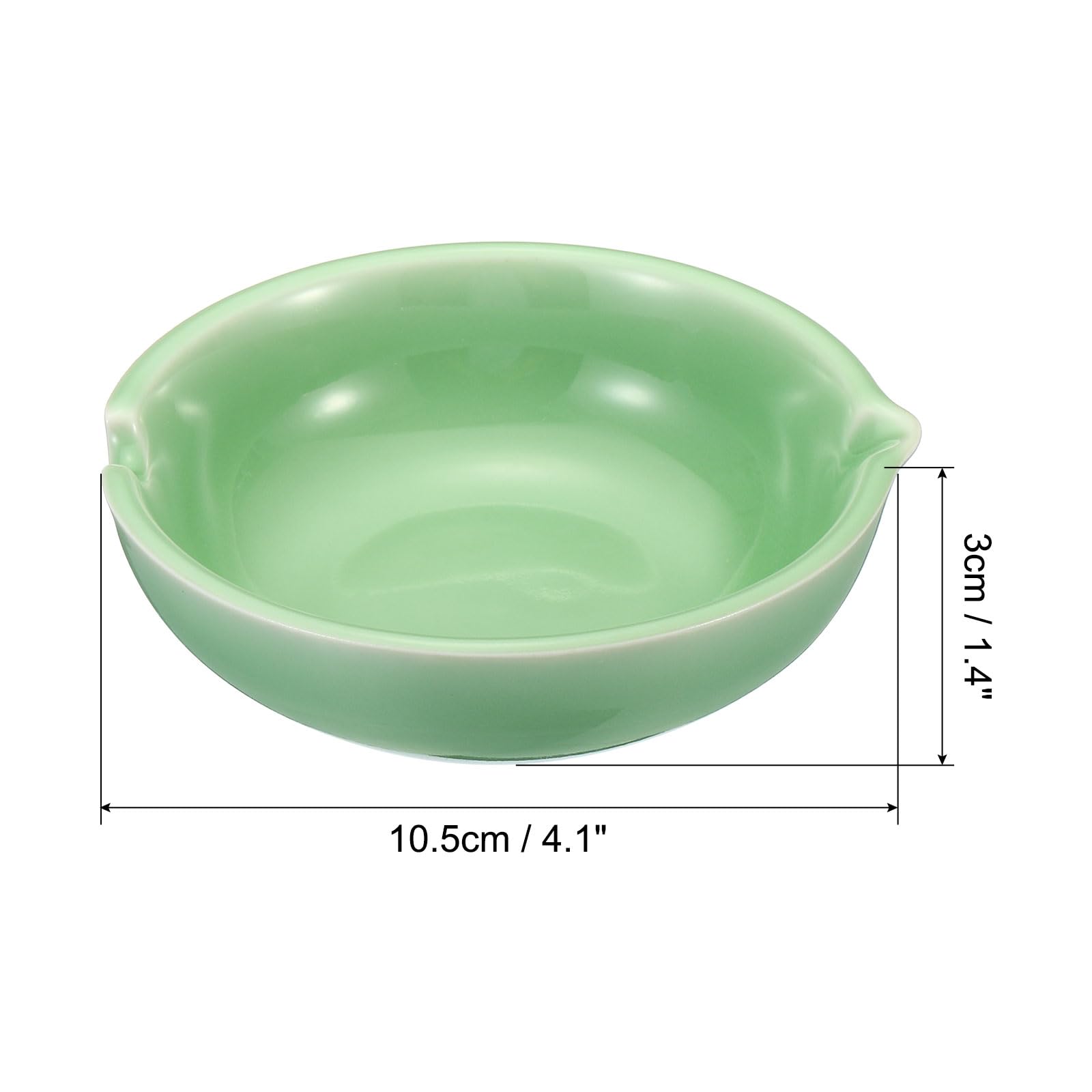 PATIKIL Ink Dish Plate for Chinese Calligraphy Writing Ceramics Ink Holder Rest Ink, Water Dish - Image 2