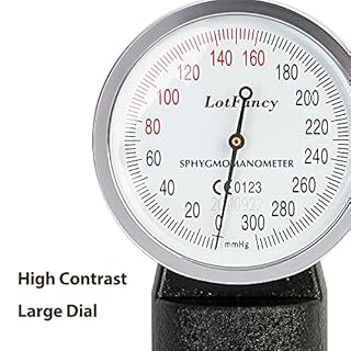 LotFancy Pediatric Blood Pressure Cuff Manual, Child Professional BP Cuff 7.2"-10.5", Children Aneroid Sphygmomanometer Small Cuff with Portable Carring Case and Zero Calibration