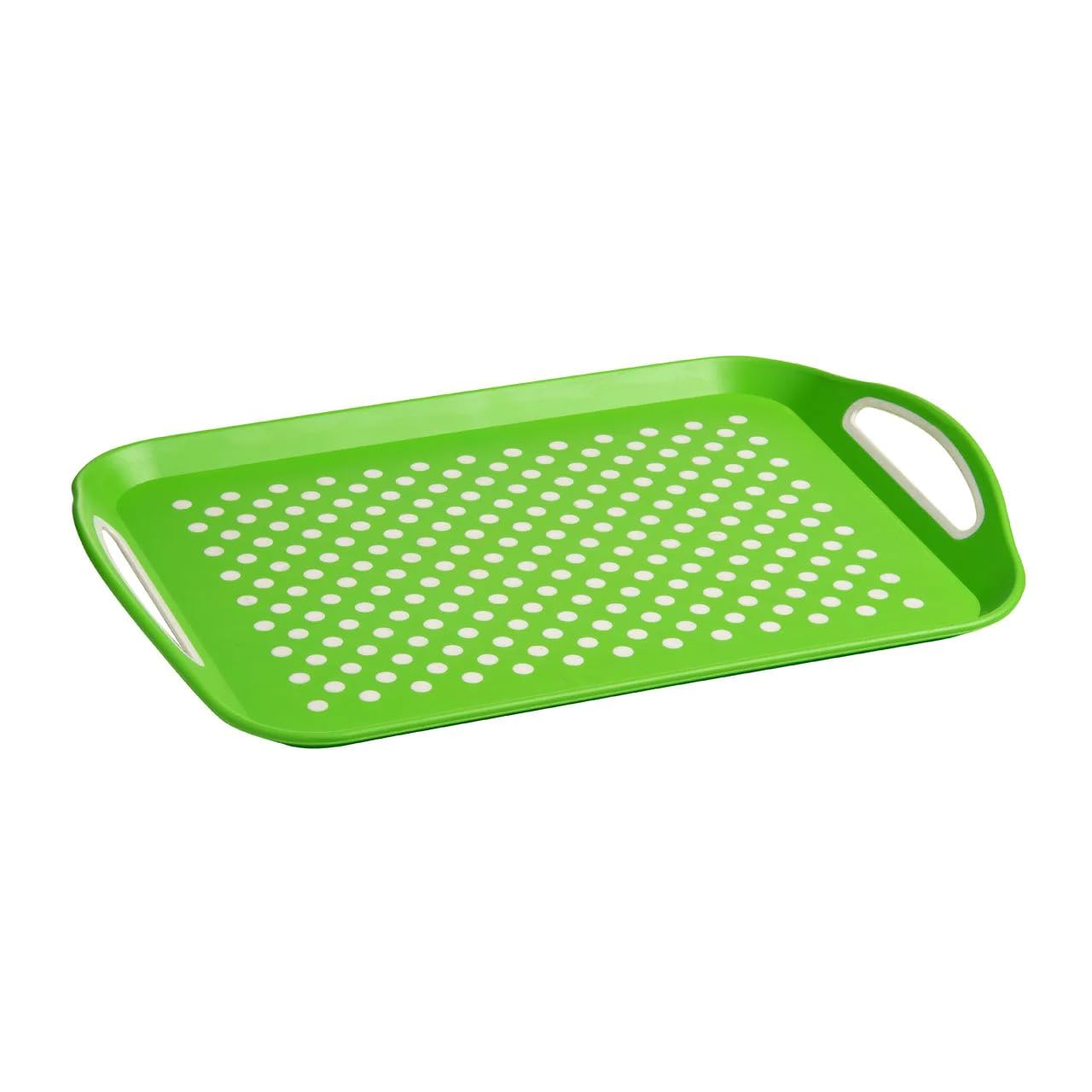 Orsina Lightweight Anti Slip Rectangular Serving TrayNon Slip Surface TrayIntegrated Side Handles Kitchen Tray from B&Q